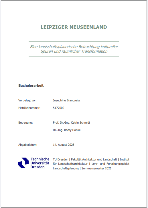 Titelseite der Bachelorarbeit mit Abgabedatum 14. August 2026